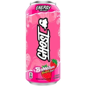 GHOST Zero Sugar Energy Drink, {Bubblicious Strawberry }